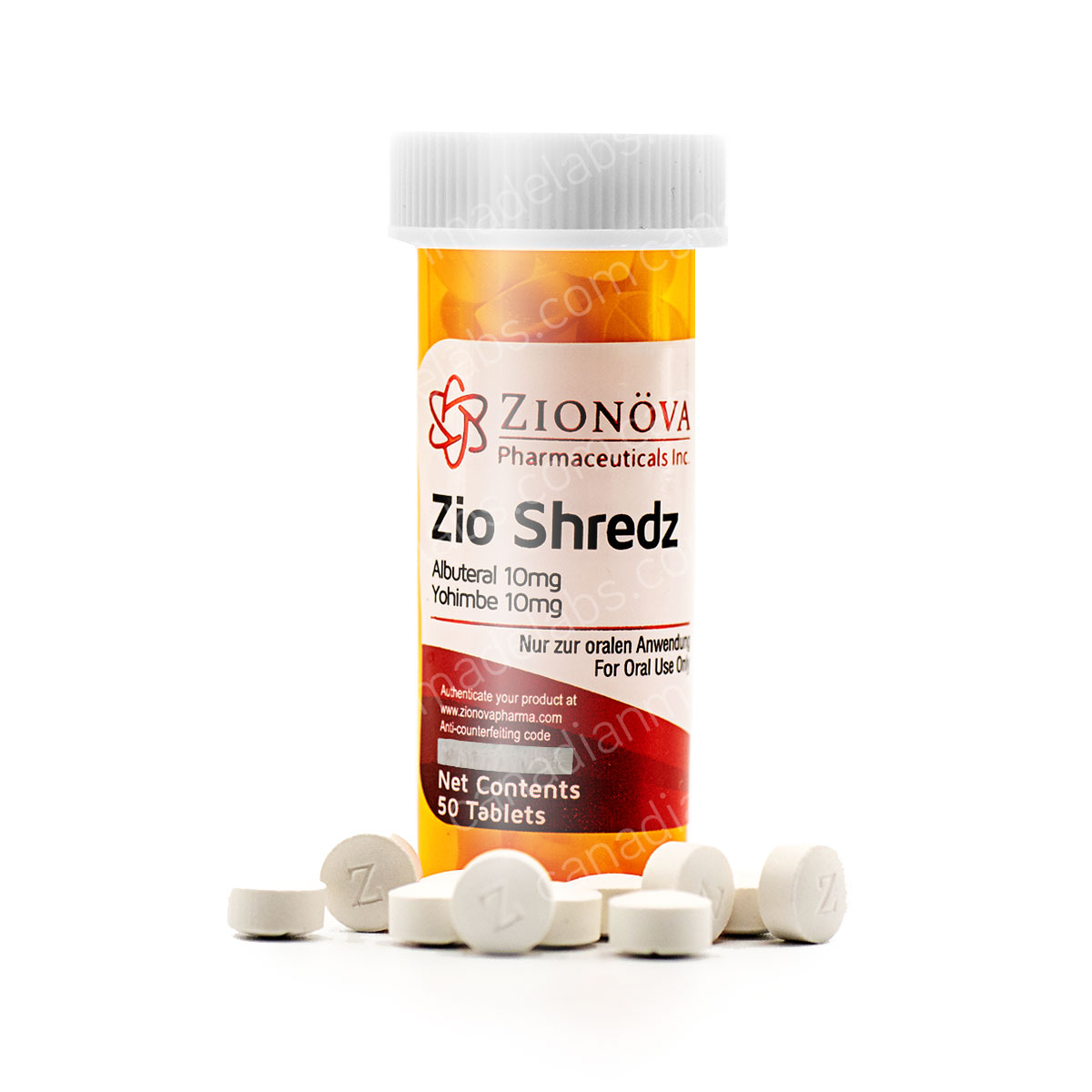 Zionova Zio Shreds 20MG 50 Tablets